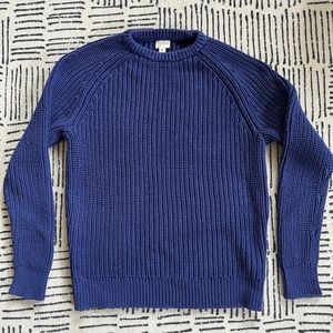 M J. Crew chunky blue sweater
